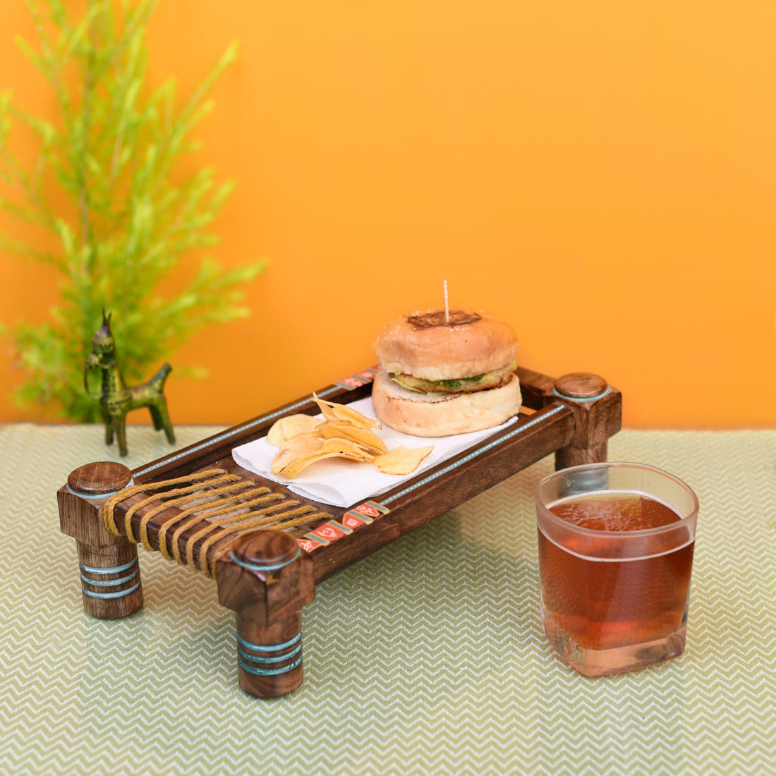 Exotic Wooden Charpai Stand (12.4x7x3.3)