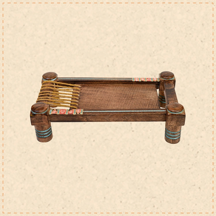 Exotic Wooden Charpai Stand (12.4x7x3.3)