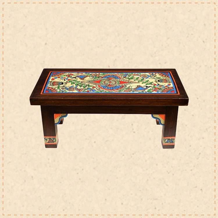 Kohbar Madhubani Chowki (18x9x7.5)