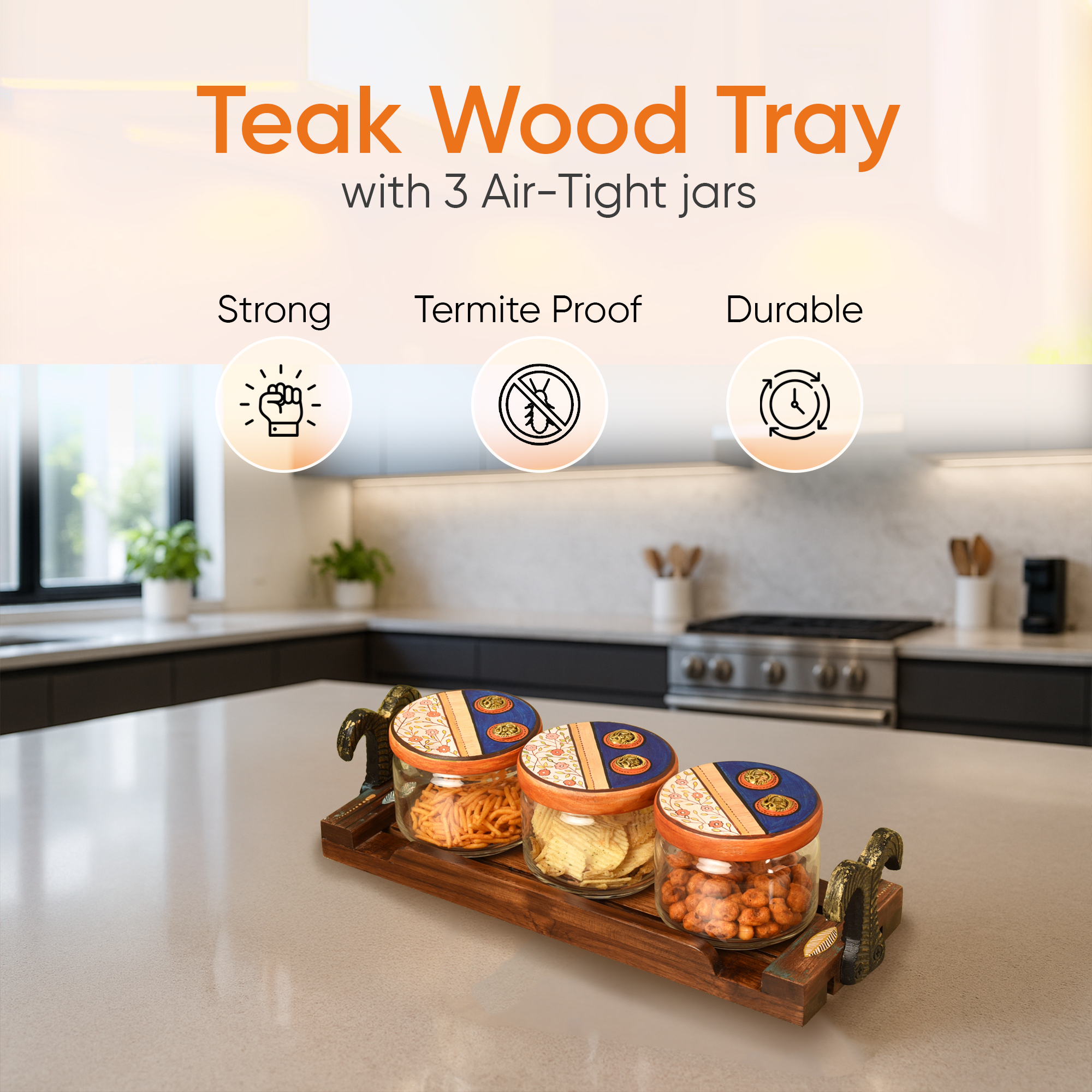 Flavors Of Home Kit S03 Jars W/Tray