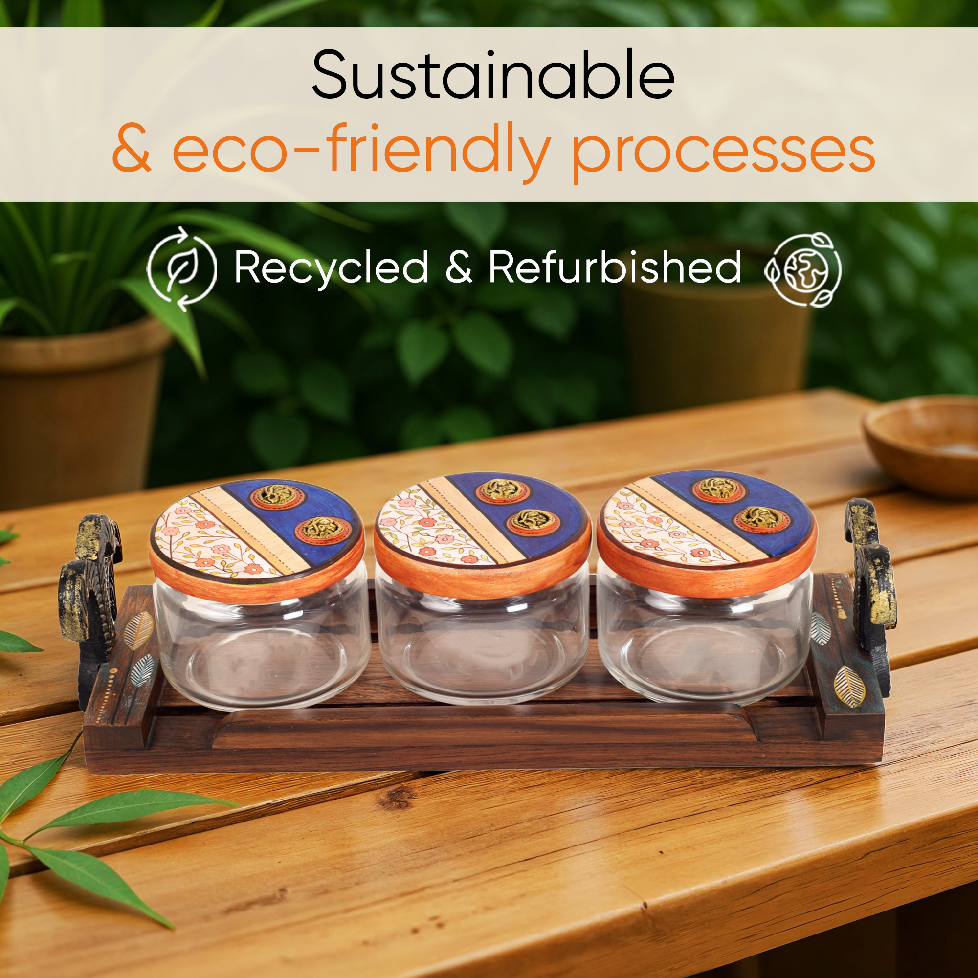 Flavors Of Home Kit S03 Jars W/Tray