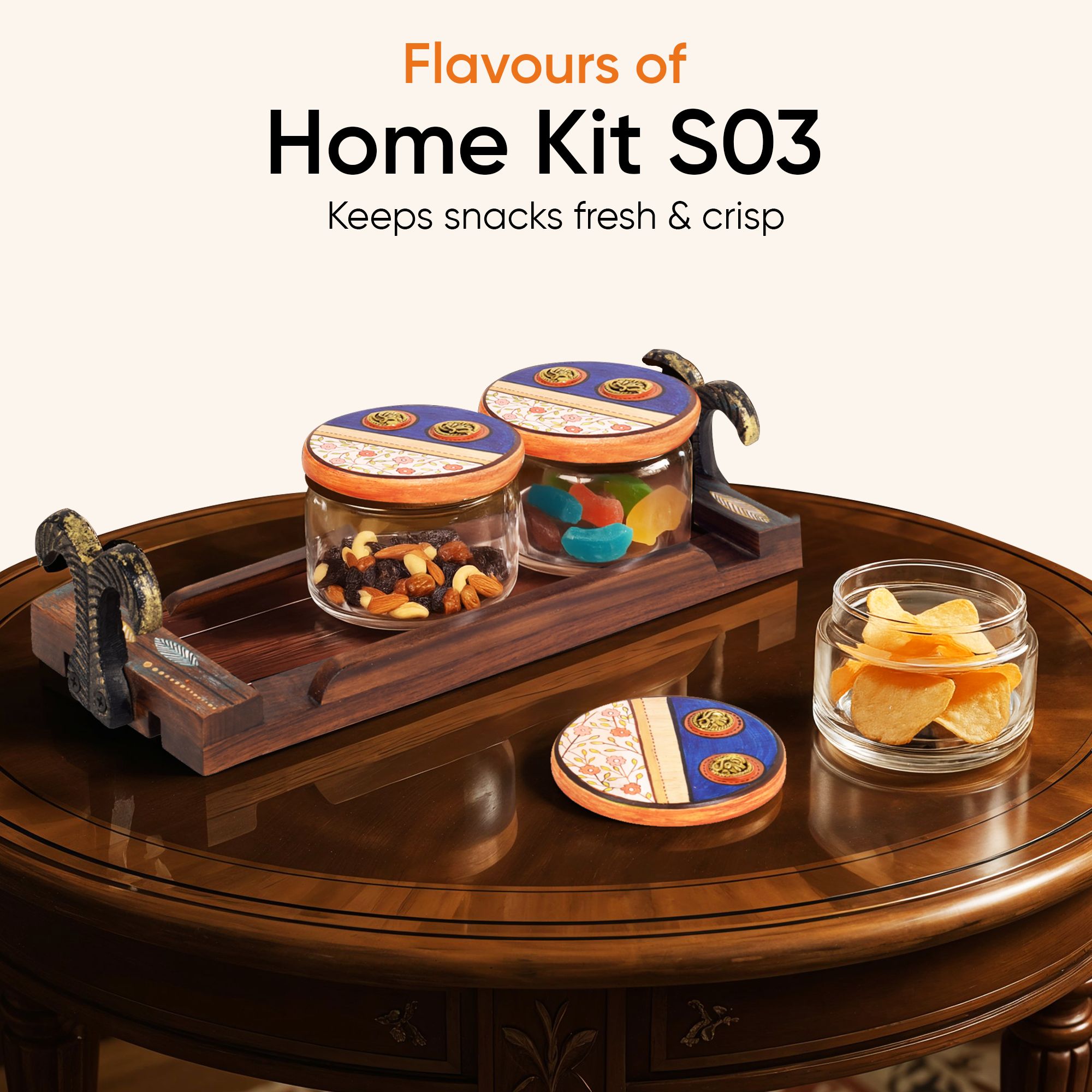 Flavors Of Home Kit S03 Jars W/Tray