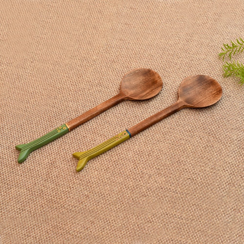 Handcrafted Wooden Ladles (Set of 2)