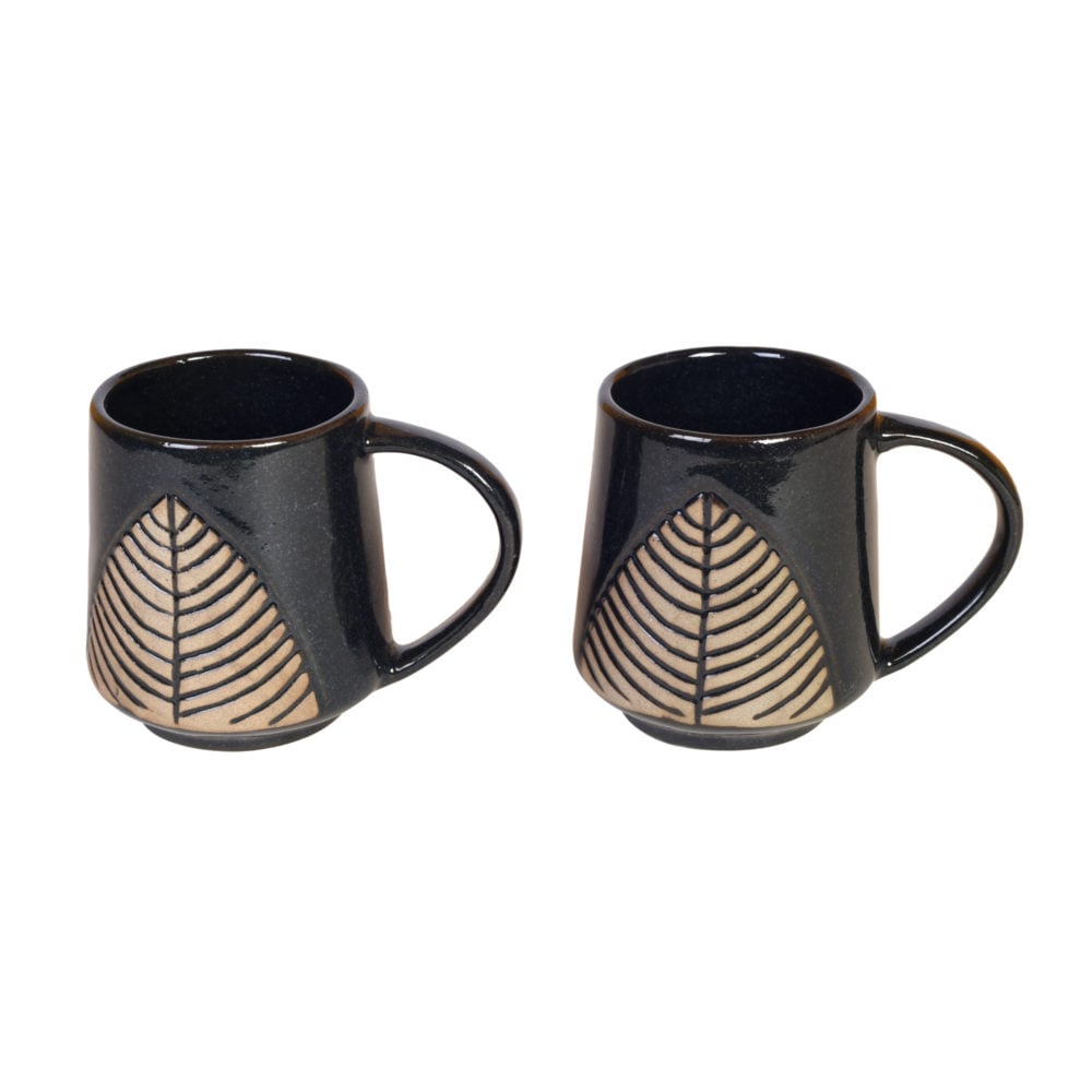 Falling Leaves Tea Mugs Set of 2 (4.5x3x4)